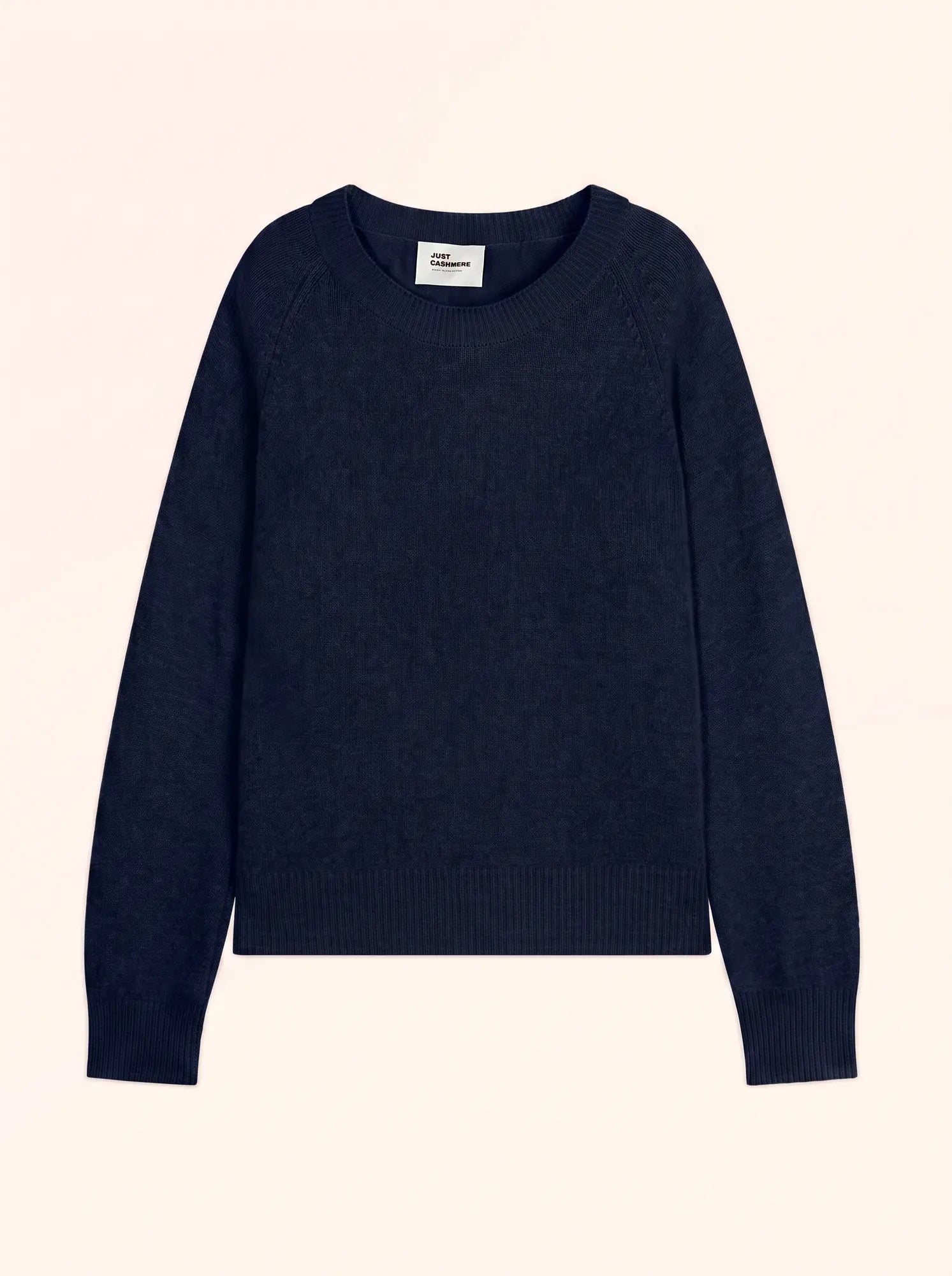 JON Pull Col Rond 4 Fils Bleu Marine