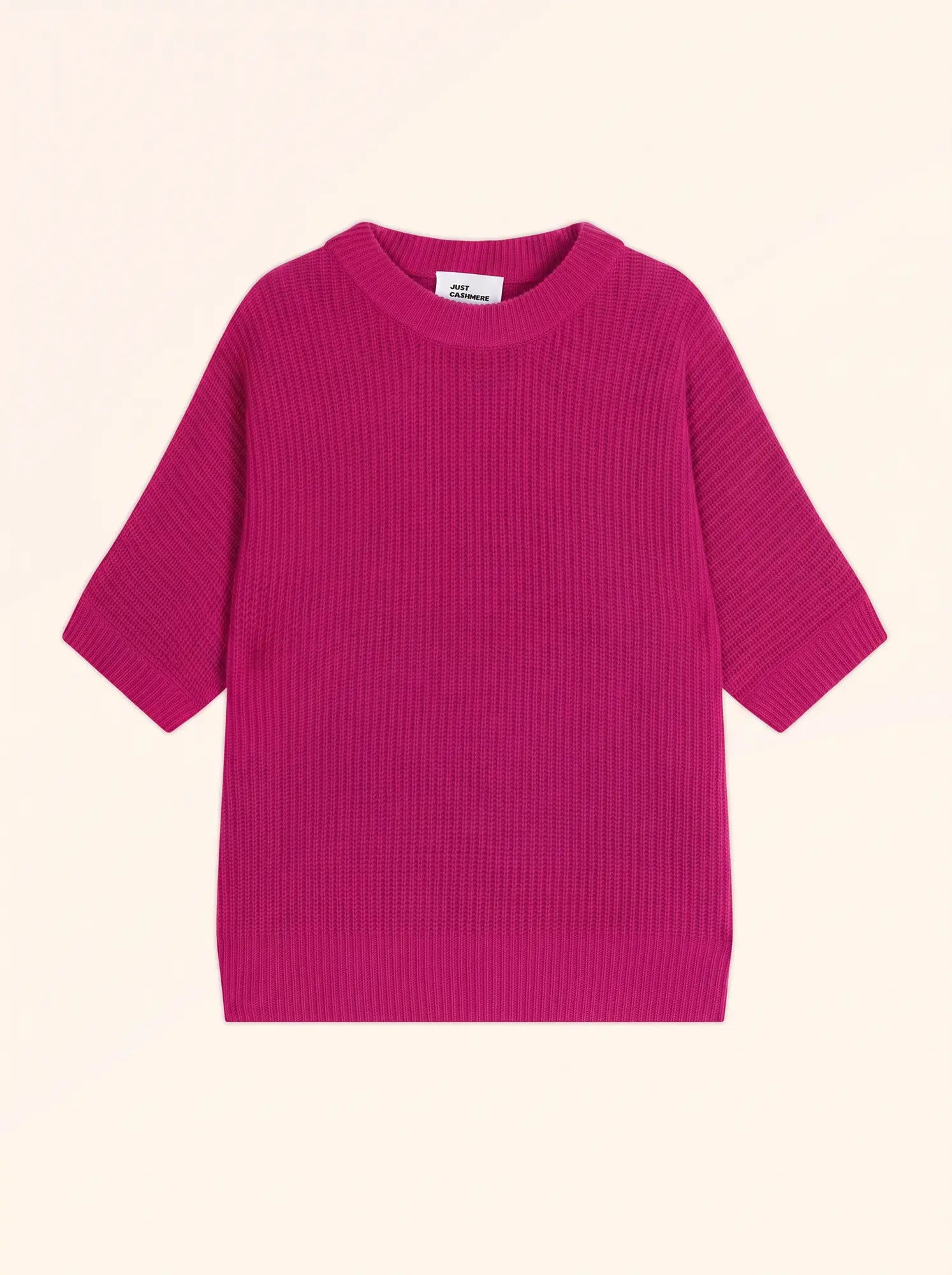 ÉRINA T-Shirt Col Bateau Chauve Souris 4 Fils Fuchsia