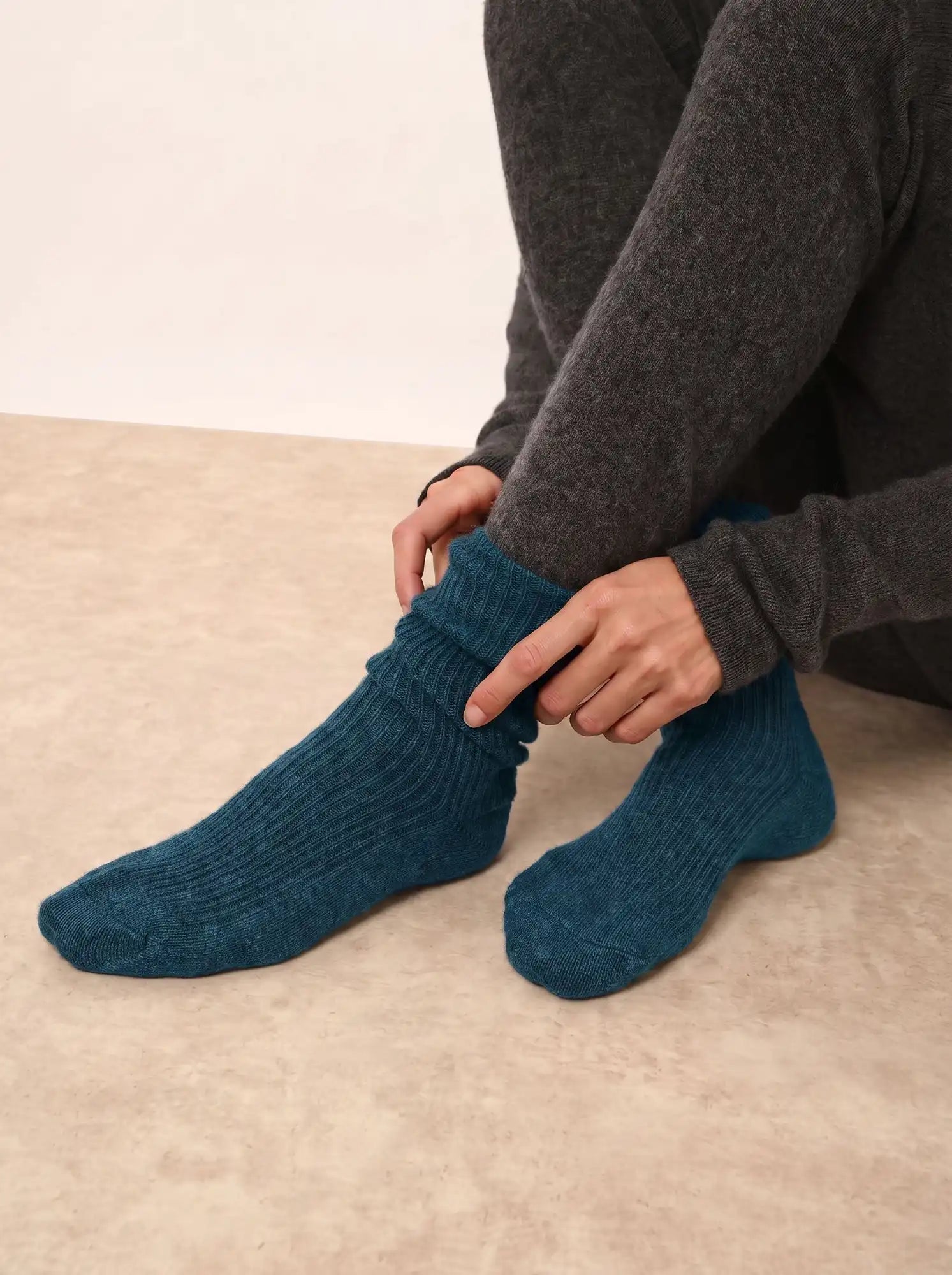 DAYAYA Chaussettes 4 Fils Paon
