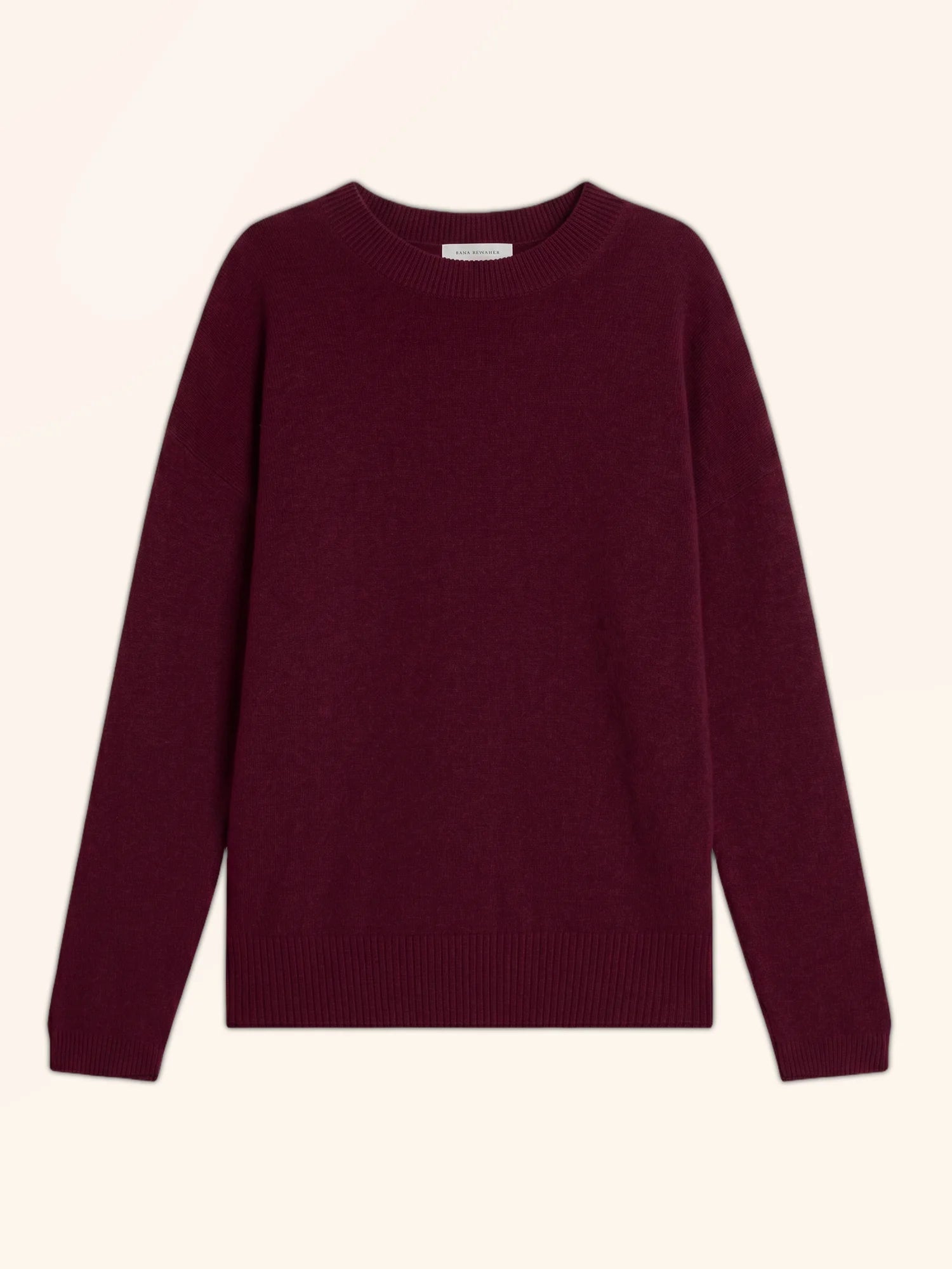 KAYLA Pull Col Rond Bordeaux