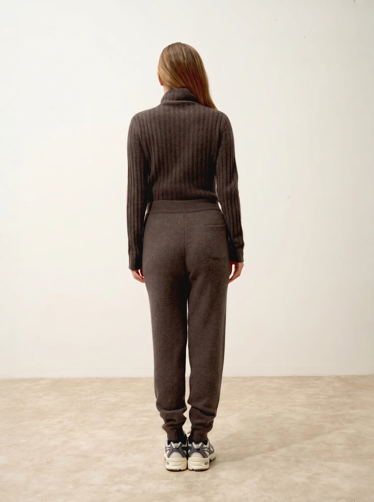 KIRAUNA Jogging 4 Fils Taupe Chiné