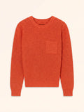 HANK Pull Col Rond Orange