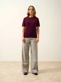 LAÏSA T-Shirt Col Rond Bordeaux