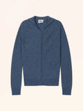 TINA Gilet Zippé Capuche Bleu Denim
