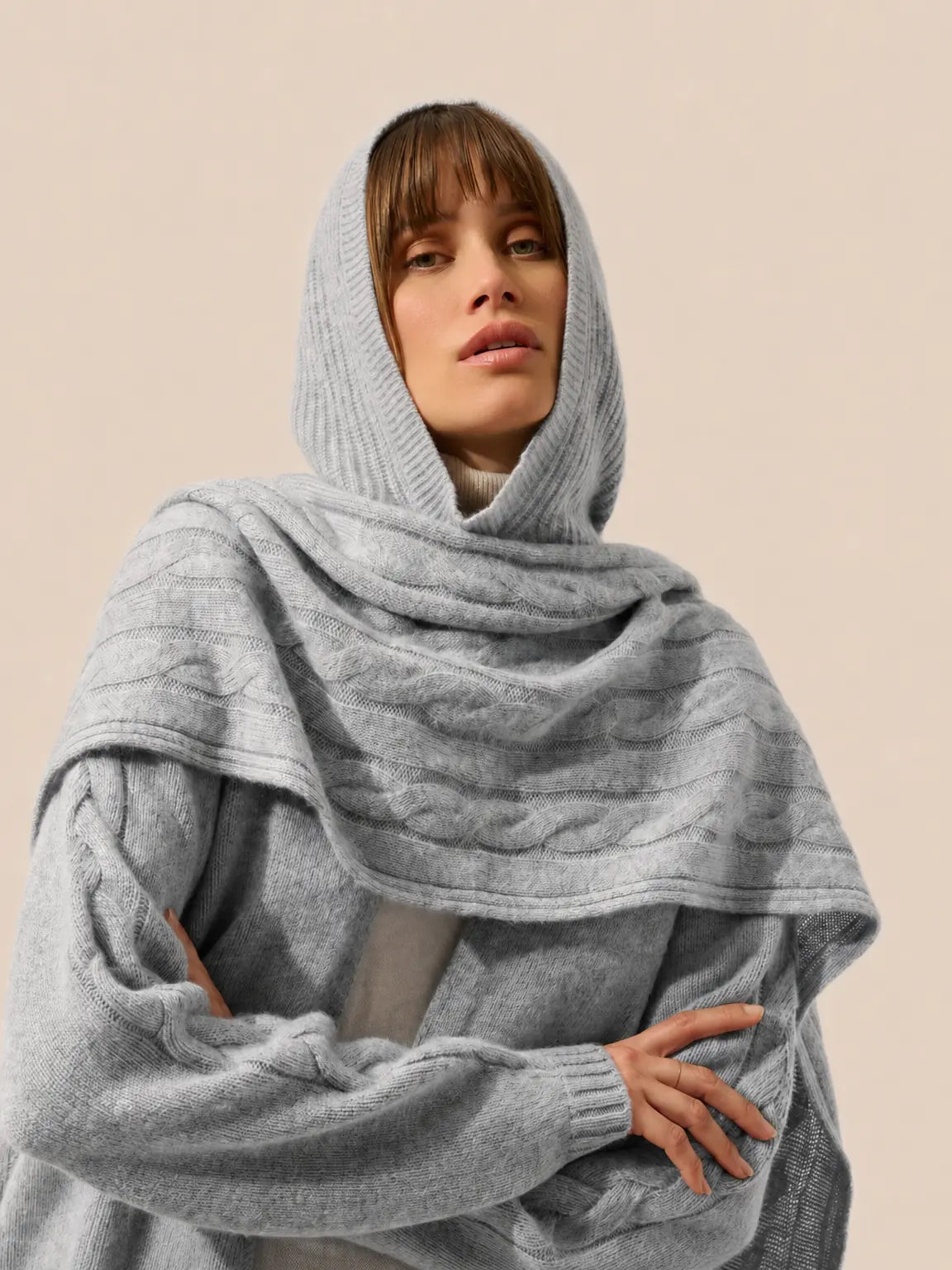 AELITH Écharpe 4 Fils Nuage Chiné