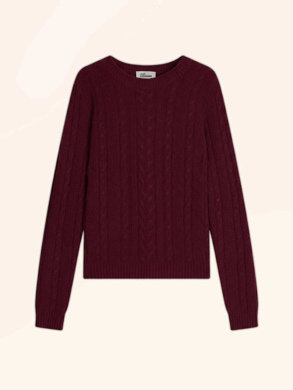 OLIVIA Pull Col Rond 8 Fils Bordeaux