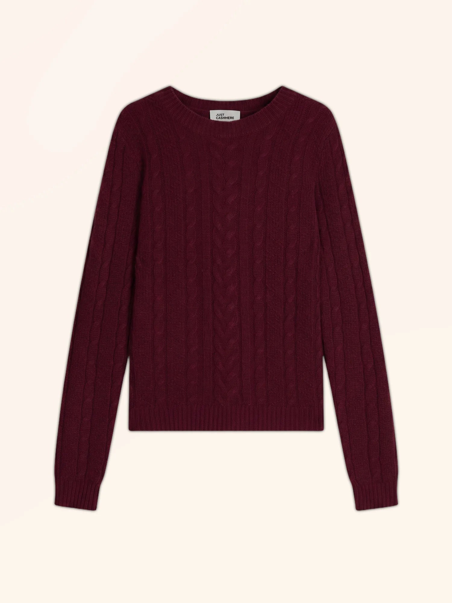 OLIVIA Pull Col Rond 8 Fils Bordeaux
