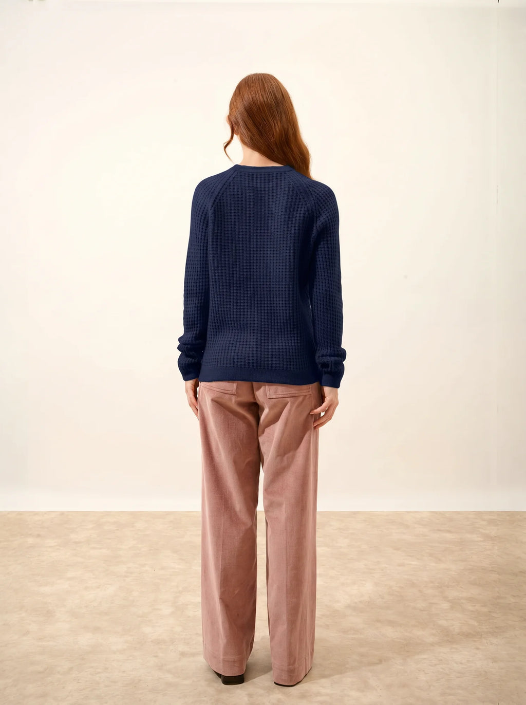 ASTRÉE Pull Col Rond 6 Fils Bleu Marine