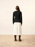 OLIVIA Pull Col Rond 8 Fils Noir