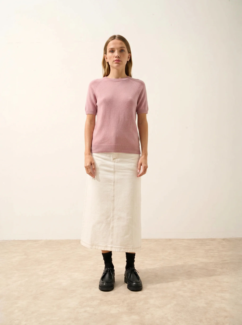 LAÏSA T-Shirt Col Rond Bois de Rose