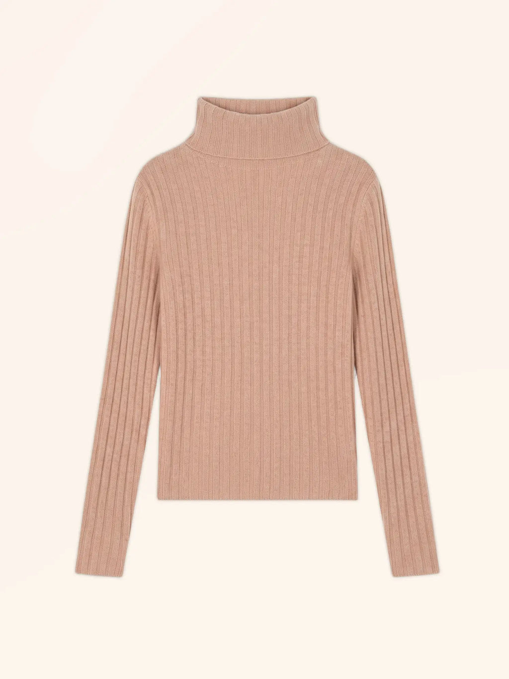 SUNNEVA Pull Col Montant 4 Fils Camel Chiné