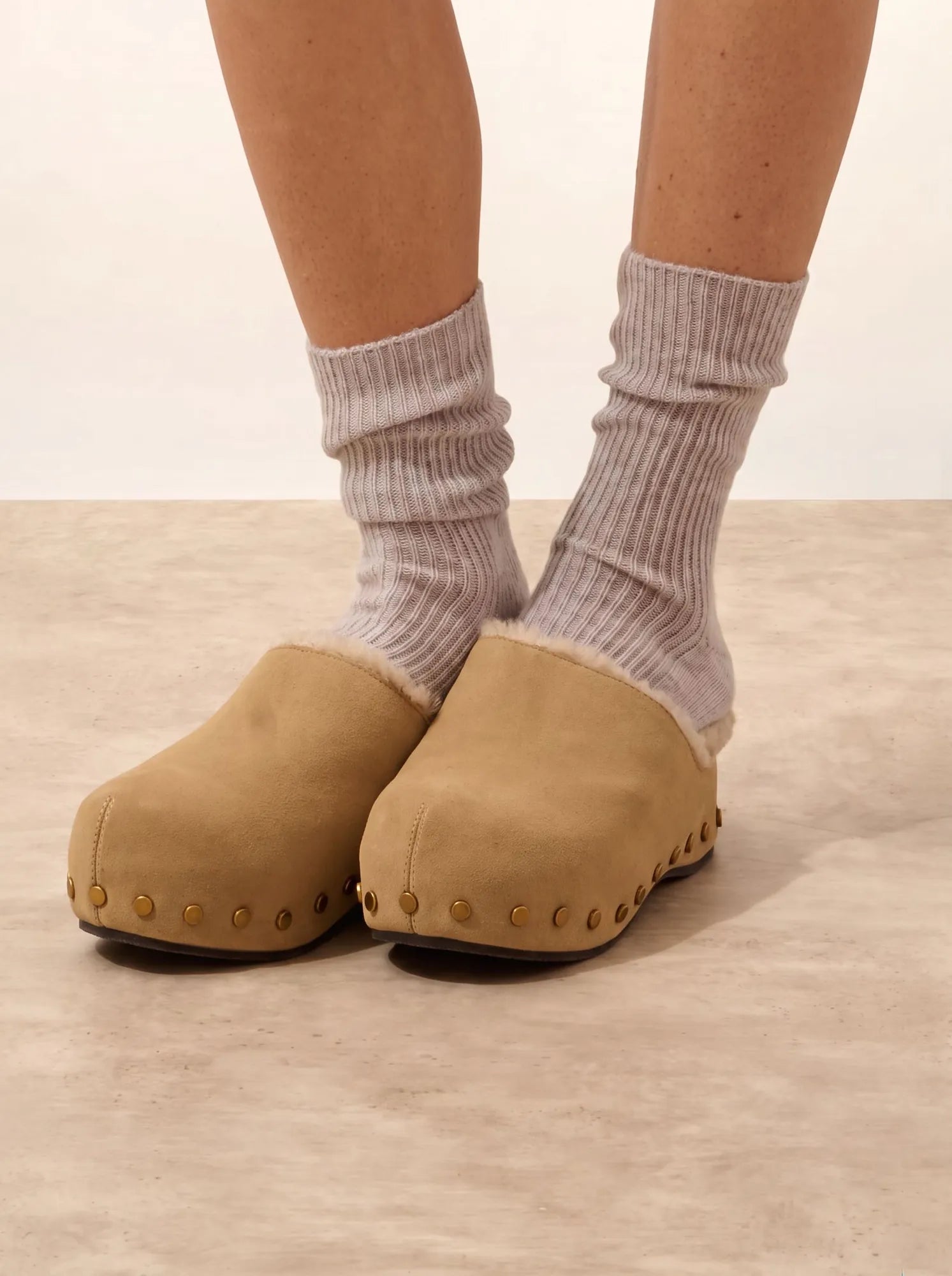 Chaussettes 4 Fils Gris Perle Chiné