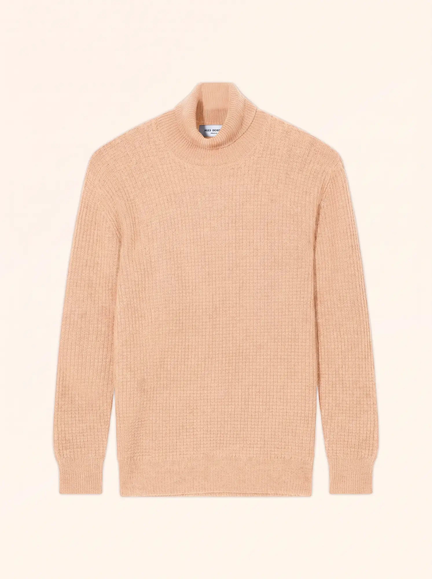 PLUTÓN Pull Col Roulé 4 Fils Sable