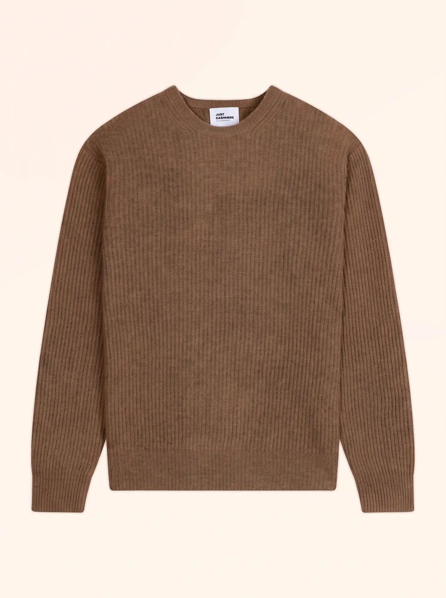 NASH Pull Col Rond 4 Fils Noisette