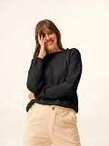 KAYLA Pull Col Rond Noir