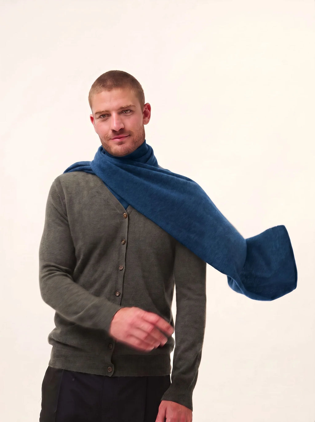 SPENCER Écharpe Bleu Chiné