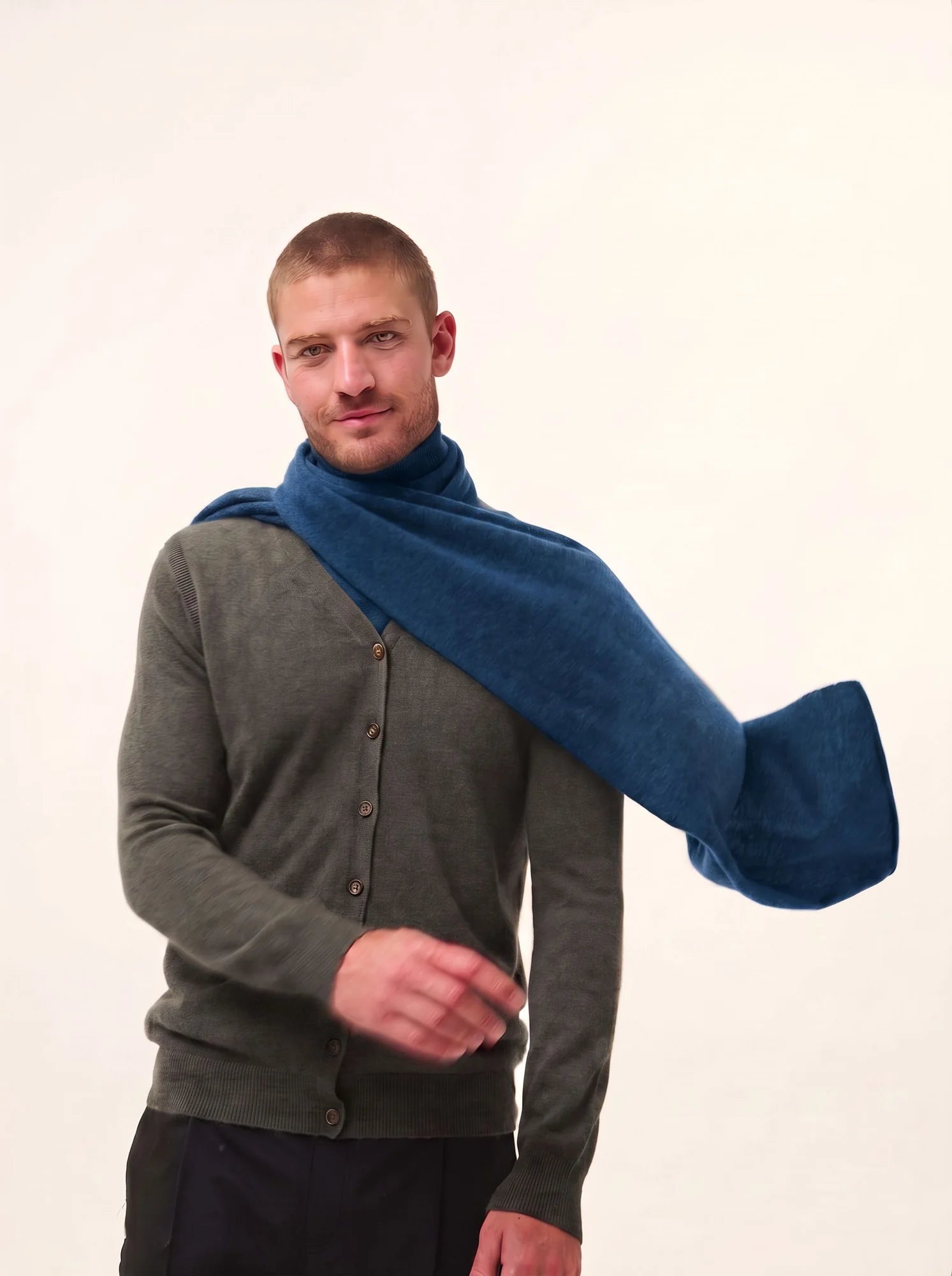 SPENCER Écharpe Bleu Chiné