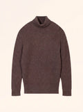 CERES Pull Col Roulé 6 Fils Taupe Chiné