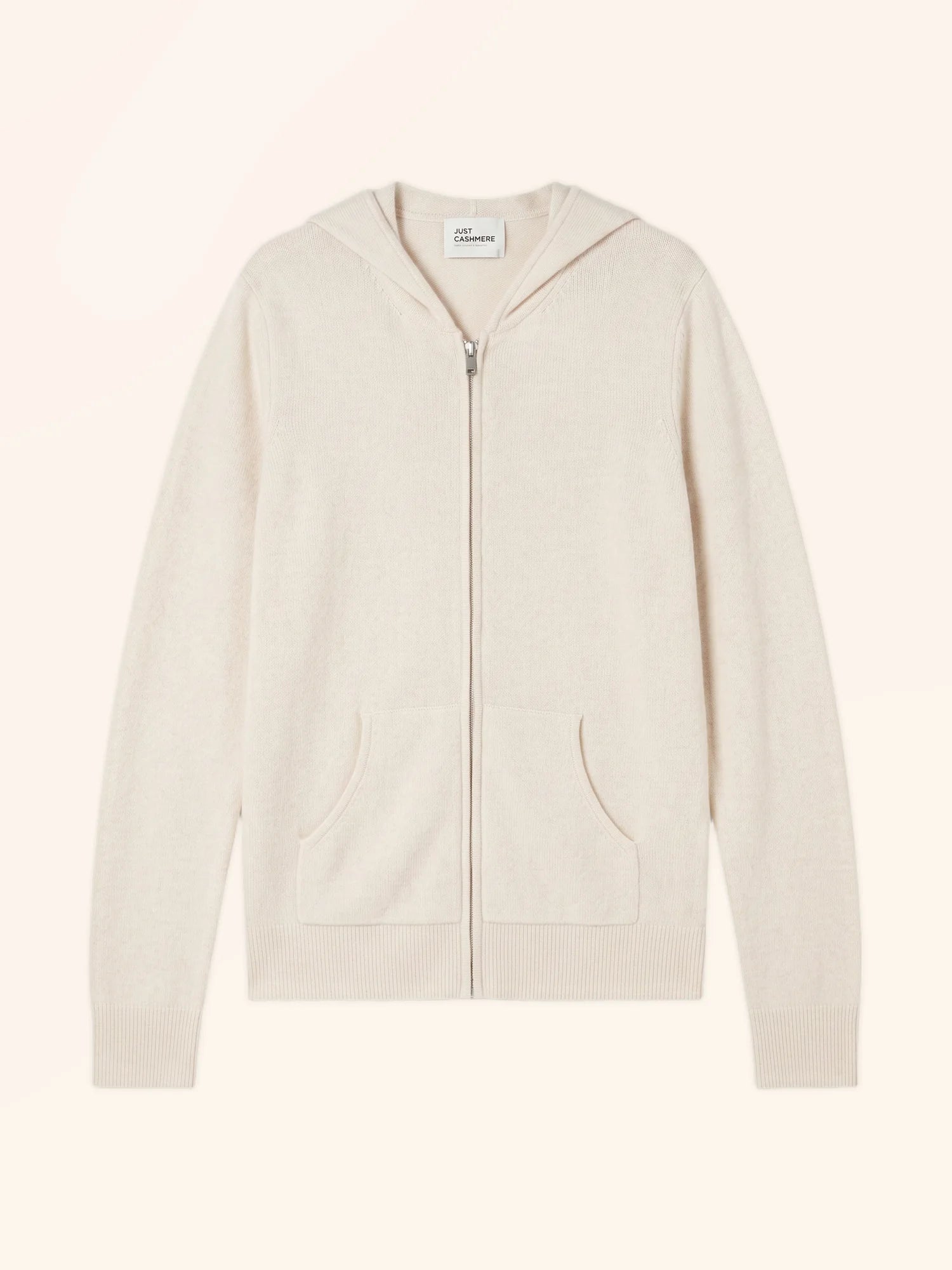 TINA Gilet Zippé Capuche Ivoire