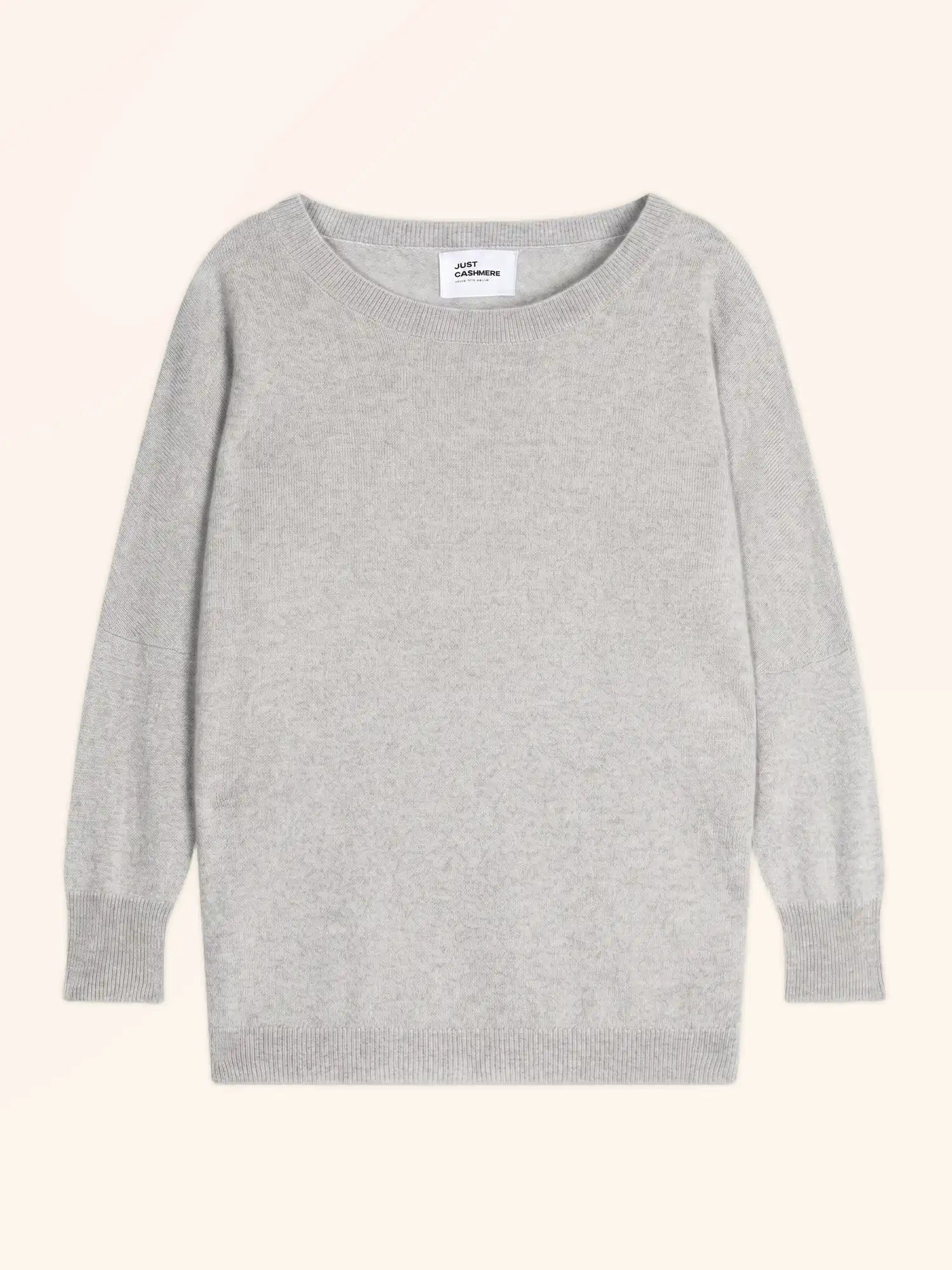 REBECCA Pull Chauve Souris Gris Perle Chiné