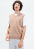 CORKI camel sleeveless sweatshirt 2 ply 100% cashmere