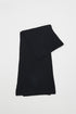 LEA black scarf 4 ply 100% cashmere