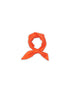 NOSARA orange bandana 56x56 cm 100% cashmere
